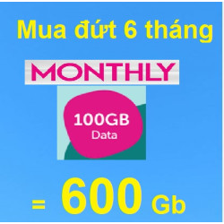 100Gb/tháng - Mua đứt 6 tháng (miễn phí tháng)